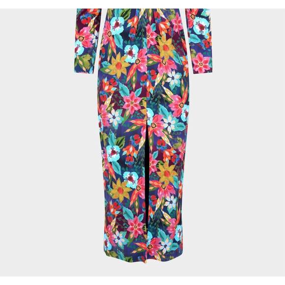 NEW SALONI jinx c midi dress in stellate black